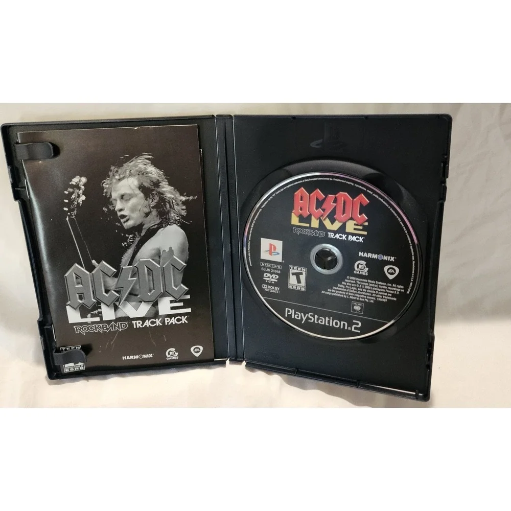 Complete copy of AC/DC Live: Rock Band Track Pack for PlayStation 2.